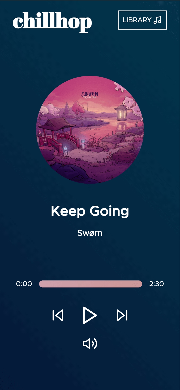 Chillhop mobile screen