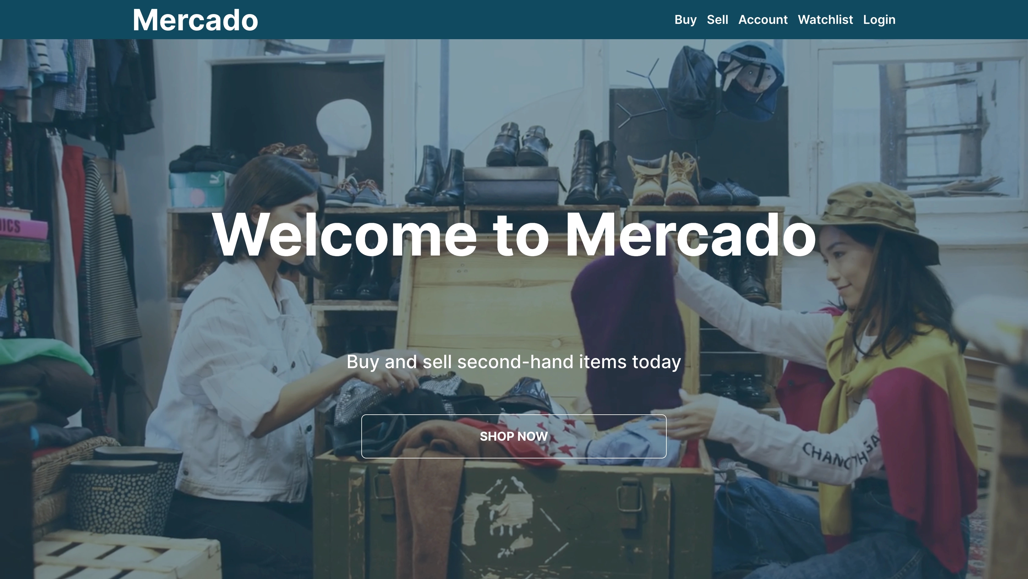 Mercado Homepage